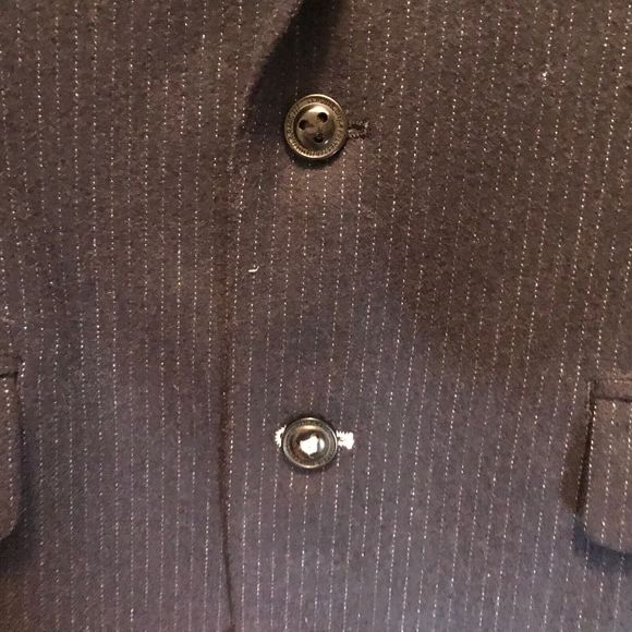 Never worn J.C. Rags Pinstripe Wool Blazer Tailored Fit Surgeon's Cuff Men L - Picture 6 of 11